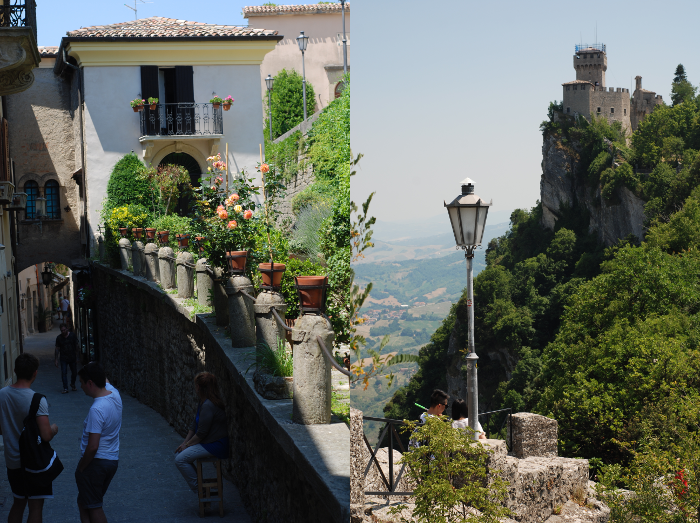 Kamienice na starym mieście w San Marino